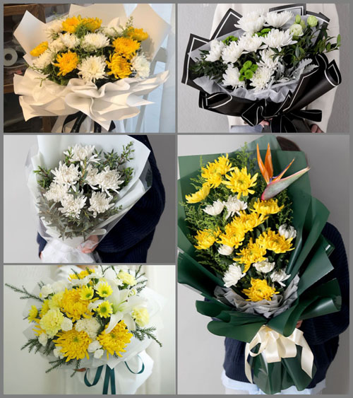 上海奉贤区庄行镇新叶村白事花束代送